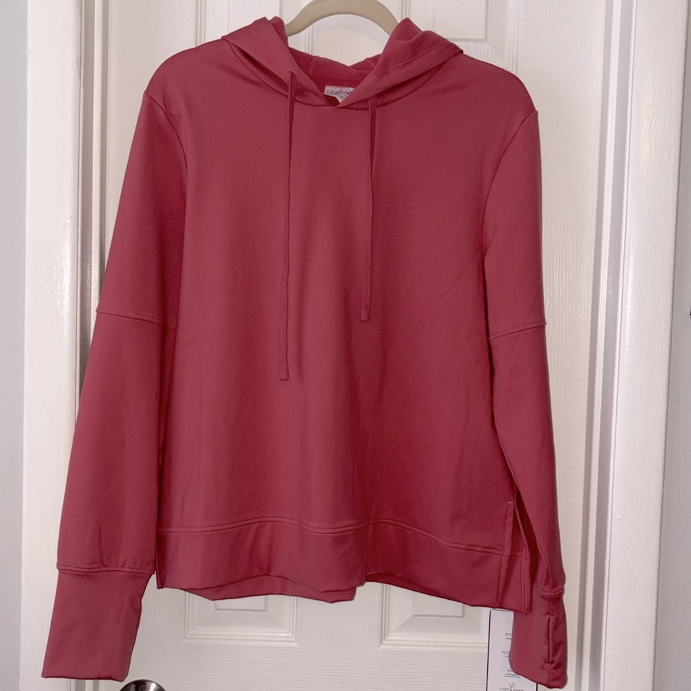 Laundry by Shelli Segal Women's coral pink activewear gym Hoodie XL
